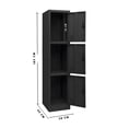 thumbnail image 2 of Locker Metálico 3 Puertas con Cerradura 185 cm | Gabinete Vertical Amplio para Oficina, Gimnasio o Personal, 2 of 7