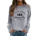 thumbnail image 1 of Noël Femmes Sweat-Shirt Col Rond Chaud Chandail Vacances Noël Outwear Imprimé Mode Pullover à Manches Longues Fermeture Cardigan Longueur Moyenne Veste, 1 of 5