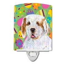 Caroline's Treasures SS4845CNL Clumber Spaniel Easter Eggtravaganza Ceramic Night Light, 6x4x3", multicolor