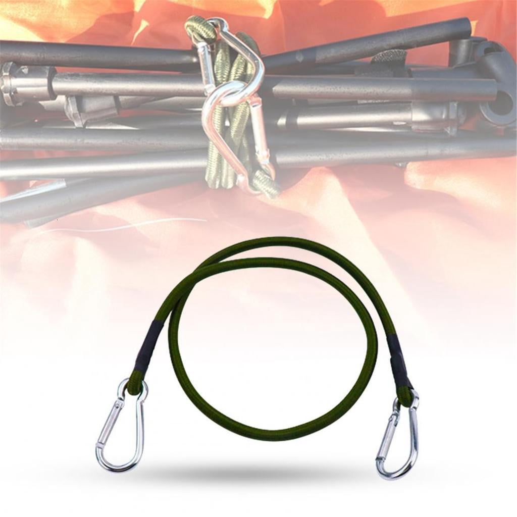 Yihuala 5Pcs Elastics Bungee Strap with Carabiner Hook for Camping Bungee Cords with Carabiner Clip, Long Carabiner Bungee Cord