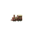thumbnail image 2 of 4.5" Merry & Bright Red, Gold and Green Glitter Shatterproof Christmas Train Ornament, 2 of 2