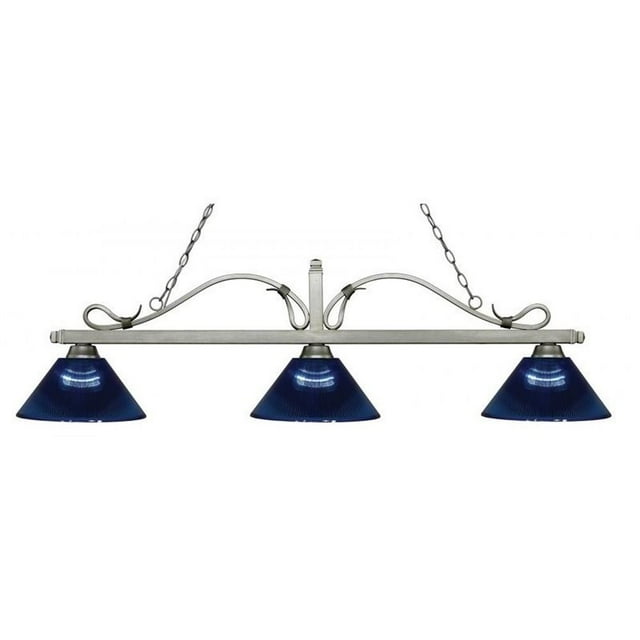 Z-Lite Melrose 3 Light Billiard Light in Antique Silver