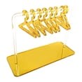 thumbnail image 2 of GROWTH TANK Modern Hangers Clear Acrylic Jewelry Display Rack 8 Hanger Ear Display Stand Golden, 2 of 9