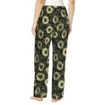 thumbnail image 3 of Uemuo Sunflowers Pattern Women's Wide Leg Palazzo Lounge Pants with Pockets Light Weight Loose Comfy Casual Pajama Pants-X-Large, 3 of 9