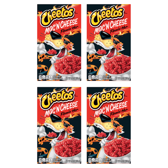 Cheetos Mac 'N Cheese, Flamin' Hot Flavor, 5.9 oz Box (Pack of 4)