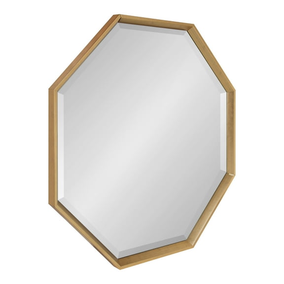 Kate and Laurel Calter Modern Large Octagon Frame Wall Mirror, 31.5 x 31.5, Gold