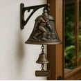 thumbnail image 2 of YiJuHui 1pcs Vintage Iron Doorbell Welcome Sign with Bigfoot Design - Heavy Duty Outdoor Hanging Bell for Porch, Gate & Cabin Entryway Decor, 2 of 3