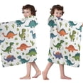 thumbnail image 4 of Dinosaur and Cactus Pattern Hooded Bath Towel，50"x30" for Ages 3 To 12 Kids, Quick Dry Lightweight Soft Microfiber Hood Beach Towel Cover Up for Kids, 4 of 7