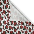 thumbnail image 3 of Ambesonne Roses Kitchen Curtains, Valentines Day Petal and Buds, 55"x39", Vermilion Emerald White, 3 of 3