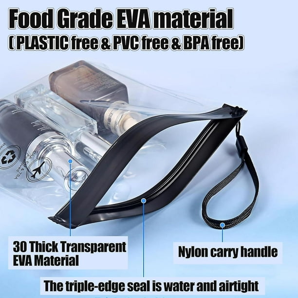 Neceser de viaje transparente bolsa para liquidos del aeropuerto de 20 x 20 cm neceser de viaje neceser de viaje equipaje esencial para vacaciones para hombres y mujeres Walmart en linea