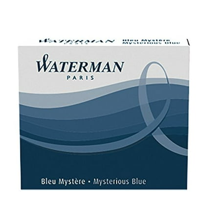 Waterman Mini International Cartridges for Fountain Pens, Mysterious Blue, Box of 6 (Best Cartridge Fountain Pen)