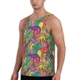 thumbnail image 2 of Logiee Colorful Dinosaur Print Men's Workout Tank Top,Quick Dry Workout Tank Top,Gym Muscle Tee,Fitness Bodybuilding Sleeveless T Shirt-Large, 2 of 7