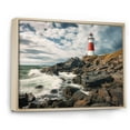 thumbnail image 2 of Designart "Lighthouse in Eastern Canada II" Nautical & Beach Floater Framed Wall Decor, 2 of 7