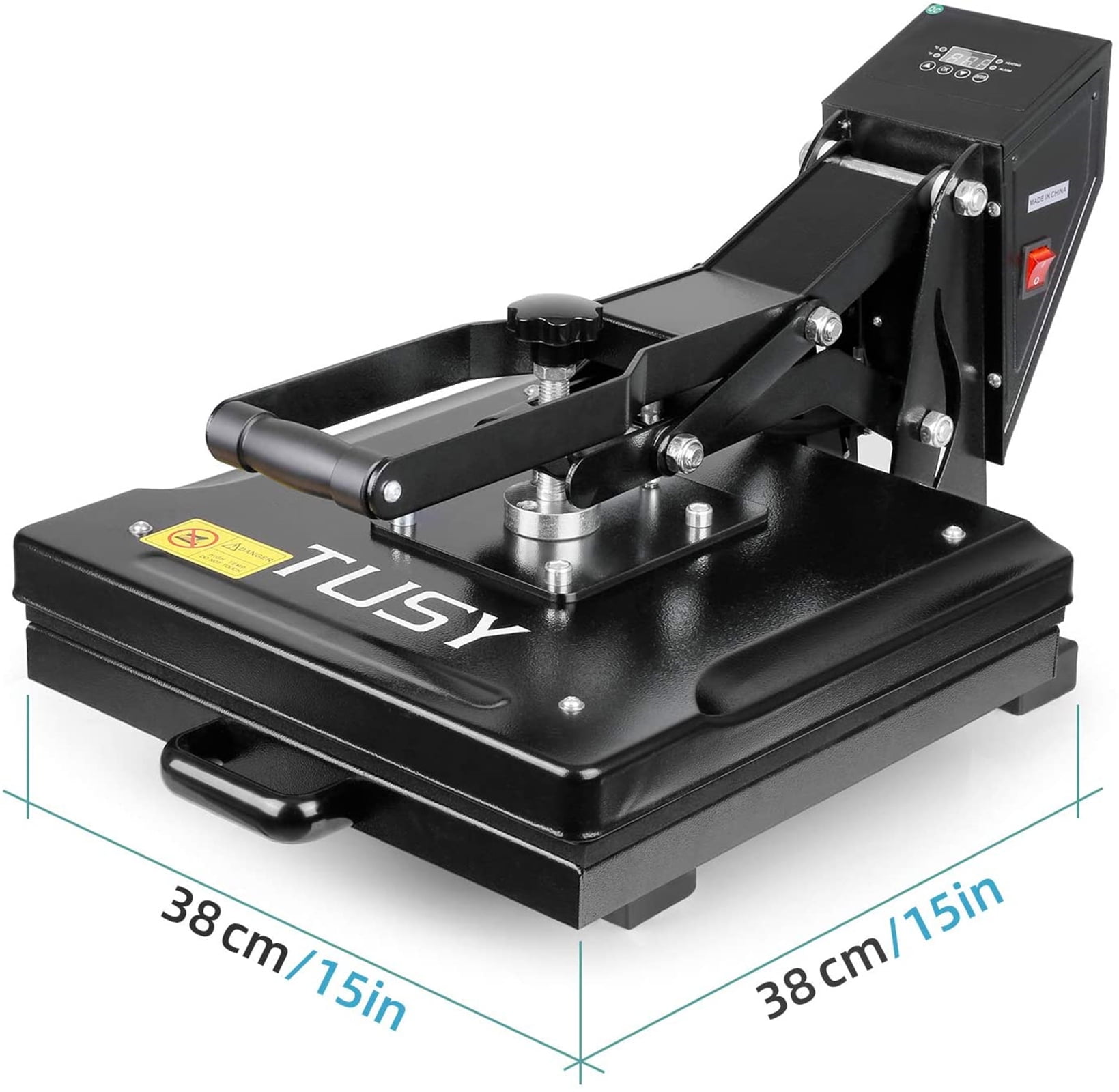 TUSY 15x15 Inch Heat Press Machine Digital Industrial Sublimation Machine  Printer Press Clamshell Heat Transfer Machine for T Shirts