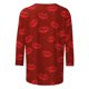thumbnail image 5 of Camisetas Casuales de las Mujeres 3/4 Manga Cuello Redondo Impreso Blusa Imitación Estante Tela, Camiseta de Moda Superior para el Hogar Diario Y Desgaste Casual Todo el Año, 5 of 9