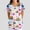 Beige, variant on Scrubs for Women,V Neck Rainbow Print Scrub Top Short Sleeve Nurse Uniform Shirt Medical Workwear Healthcare Scrubs with Pockets