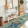 thumbnail image 3 of Lahome Decor 2.5'x10' Butterfly Runner Rug for Hallways,2.5x10ft Kitchen Rugs, Non-Slip Washable Rugs Stain Resistant Boho Floral Low-Pile Runner Rug Rubber Backing for ‎Bathroom Bedroom,Green, 3 of 10