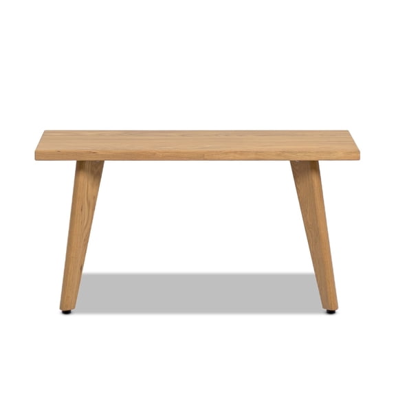 Capri 35.5" Solid Red Oak Wood Bench Natural Brown Red Oak