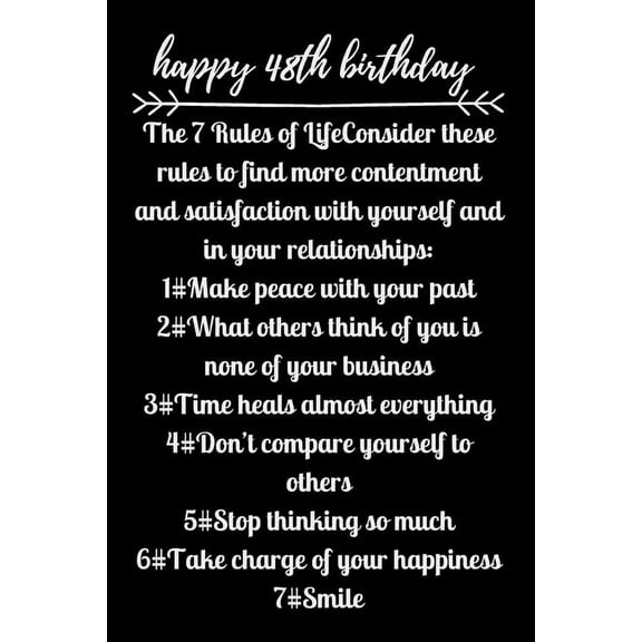 happy48th birthday The 7 Rules of Life (Paperback)