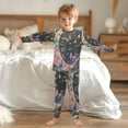 thumbnail image 6 of BZSMCE Unisex Pajama Set Snug-Fit Cotton Sleepwear Celestial Butterflies and Roses Printed, 6 of 7