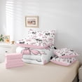 thumbnail image 6 of Homewish Girls Cartoon Bowknot Twin Bedding Sets 7-Piece,Polka Dots Stripes Bedding Comforter Set Microfiber,Stars Print Breathable Sheet Sets,Luxury Bedroom Decor,Reversible, 6 of 8