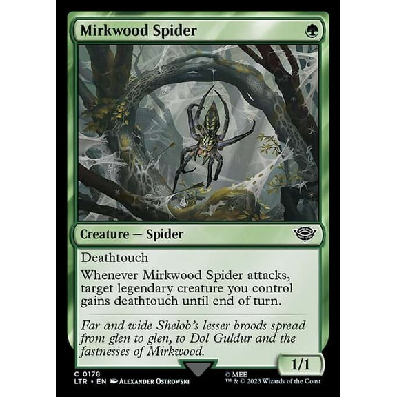 MtG Tales of Middle-Earth Common Mirkwood Spider #178