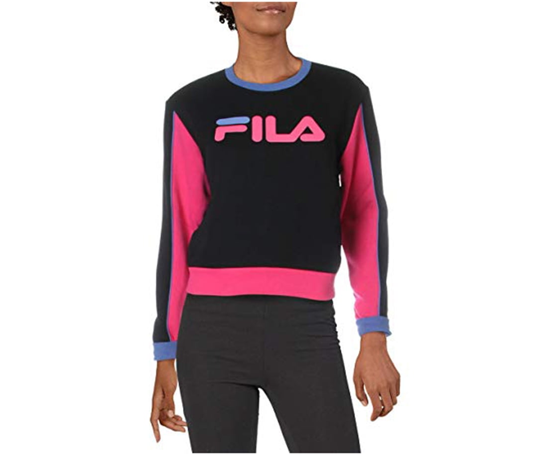 bodem liefdadigheid binding Fila Nuria Color Block Sweatshirt Womens Active Sweaters Size Xs, Color:  Black/Magenta - Walmart.com