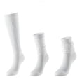 thumbnail image 5 of TELOLY Crew Socks Slouch Socks Medium High Tube Bubble Socks Fashionable and Versatile Socks for Men and Women, Fluffy Cotton Socks, Orange, One Size, 5 of 7
