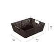 thumbnail image 3 of Simplify Shelf Built-in-Handles Rattan Storage Tote Basket, Chocolate, 3 of 7