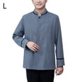 thumbnail image 2 of Uniformes de limpieza de manga larga Manguito de manga larga con la espalda recta transpirable Ropa de camarera para hoteles Restaurantes Cafeteras Gray L Men's Style Scienceny LF000333-11, 2 of 7