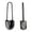 Black, variant on Womens Cubic Zirconia Pave CZ Safety Pin Threader Earrings Black Plated .925 Sterling Silver