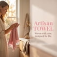 thumbnail image 3 of REGALWOVEN Jacquard Pattern Boho Decorative Hand Towels, 2 Pack Cotton Turkish Absorbent Soft Bathroom Towel Set Pink 13" x 29", 3 of 7
