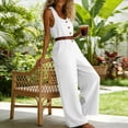 thumbnail image 6 of purcolt Summer Sleeveless Jumpsuits for Women Casual Loose Wide Leg Romper with Pockets, 6 of 9