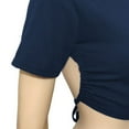 thumbnail image 5 of Timegard Crop Tops for Women Half High Neck Short Sleeve Drawstring Backless Going out Tops Trendy, 5 of 5