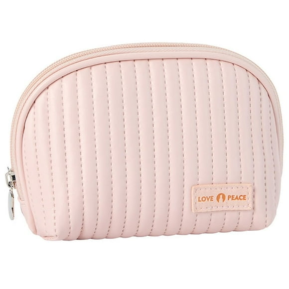 Bolsa de maquillaje kamumanni, bolsa de cosméticos pequeña para monedero, color rosa