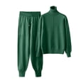 thumbnail image 1 of Besolor Ensembles de Pulls pour Femmes 2 Pcs Col Roulé Manches Longues Tricot Hauts et Pantalons Ensemble Survêtement, 1 of 7