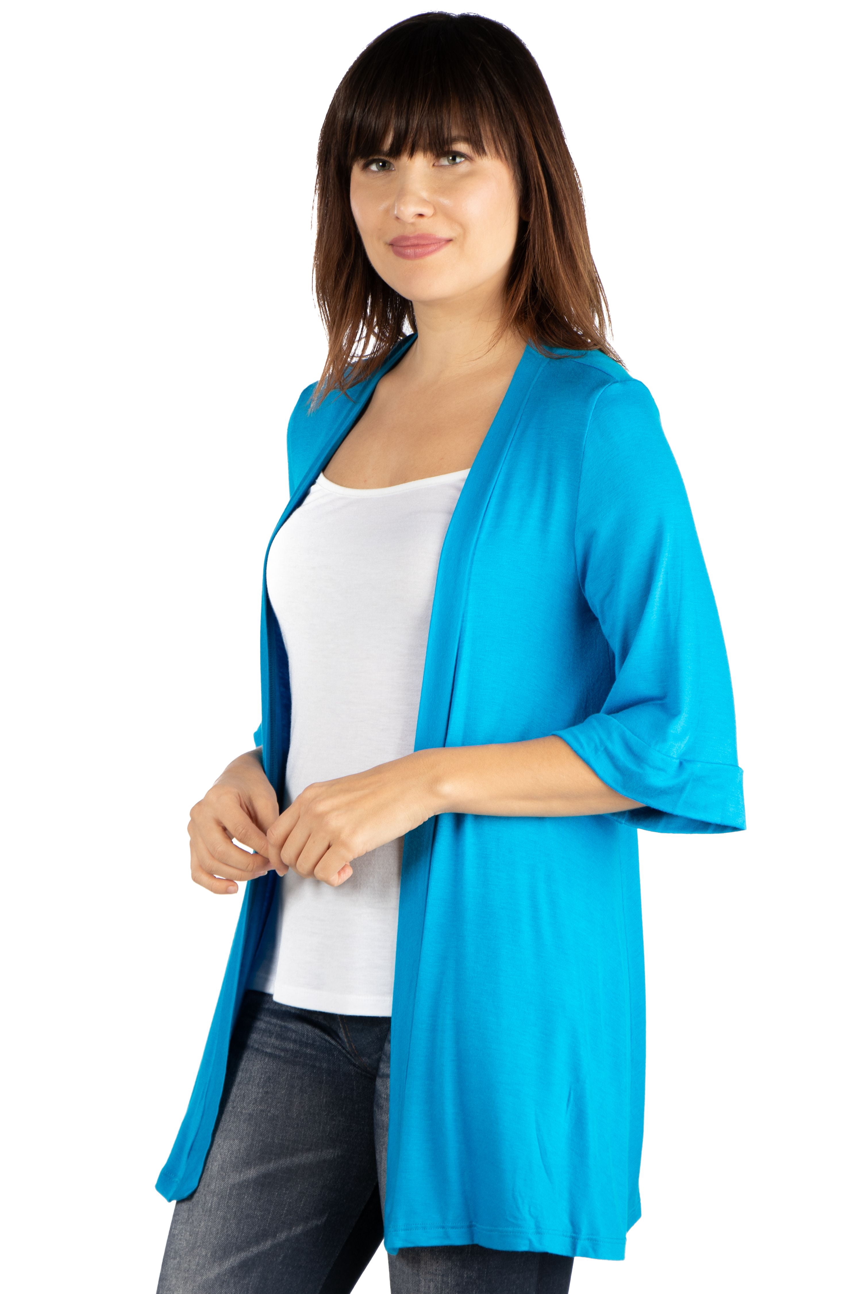 Women's 3/4 Sleeve Open Shrug