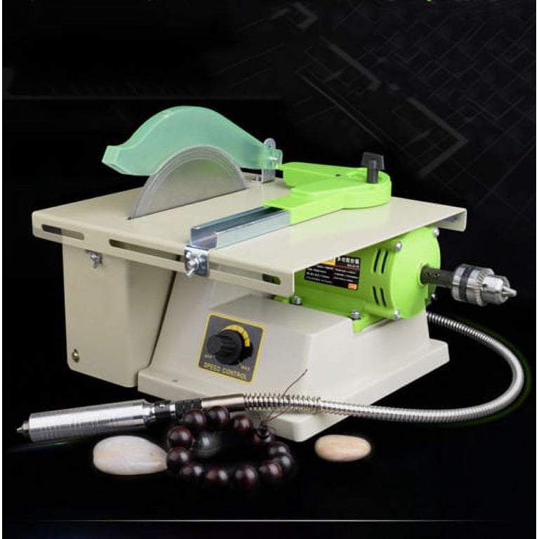 110V Table Saw Gem Jewelry Rock Bench Polishing Grinding Machine Lathe Polisher