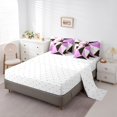 thumbnail image 5 of Homewish Modern Geometric 7-Piece Bedding Comforter Set,Abstract Trisngle King Bedding Sets,Purple Black White Bed Sheets For Girls Kids,Breathable Home Decor Reversible, 5 of 8