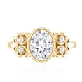 thumbnail image 4 of Rosec Jewels Certified Lab Grown Diamond Oval Engagement Ring with Accent - EF-VS Quality, 14K Yellow Gold, US 13.00, 4 of 8