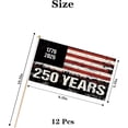 thumbnail image 3 of 250 Years America Stick Flag, 250 Anniversary Small Handheld Flag for USA Patriotic Freedom, 1776-2026 Independence Day Party Favors Supplies Celebration Parades Decor, 3 of 8