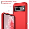 thumbnail image 3 of I-HONVA For Google Pixel 7A Case,3-Layer Military Grade Drop Protection Anti-Slip Rugged Shockproof Dustproof Protection 6.2 inch Phone Case,Red Black, 3 of 7