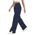 thumbnail image 7 of Tumotour Plus Size Joggers for Women's Side Slit Sweatpants High Waist Drawstring Wide-Leg Pants Athletic Workout Running Trousers with Pocket, 7 of 7