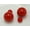 D: Red, variant on 5 Pairs Candy Color Pearl Double Side Front and Back Post Ear Stud Earrings -L: White Pearl