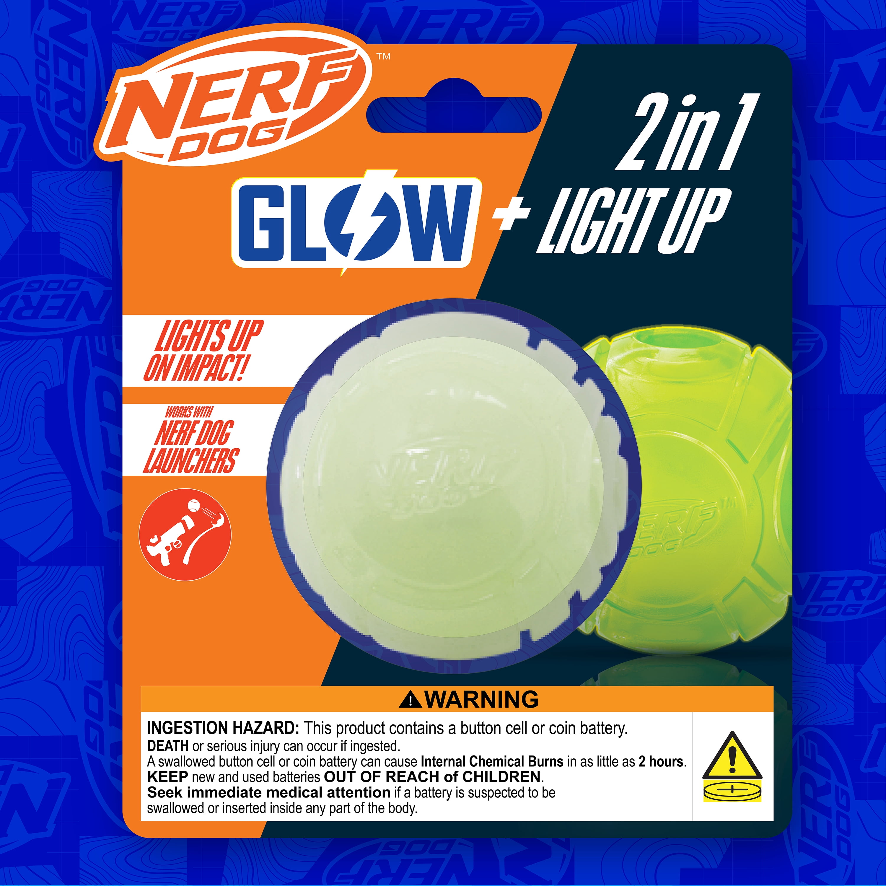 (4 pack) Nerf Dog Light Up & Glow Ball