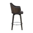 thumbnail image 4 of Camden 30" Mid-Century Brown Faux Leather Bar Stool, 4 of 6