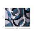thumbnail image 4 of Flash Furniture Harken Collection Geometric 6' x 9' Blue and Gray Olefin Area Rug with Jute Backing, Living Room, Bedroom, 4 of 4