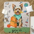 thumbnail image 4 of Hardworking Yorkshire Terrier Ready Back to School New Year Classes Cozy Sherpa Blanket Yorkie Dog Lover Gifts Warm Soft Throw Blanket - 12011, 4 of 5