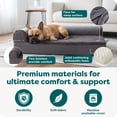 thumbnail image 5 of FurHaven Pet Products Plush & Velvet Deluxe Chaise Lounge Orthopedic Sofa-Style Pet Bed for Dogs & Cats - Platinum Gray, Medium, 5 of 9