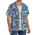 thumbnail image 2 of Kdxio Men's Hawaiian Shirt for Men Short Sleeve Shirt Cute Flat Fish Summer Casual Holiday Beach Button Down T-Shirts, 2 of 5